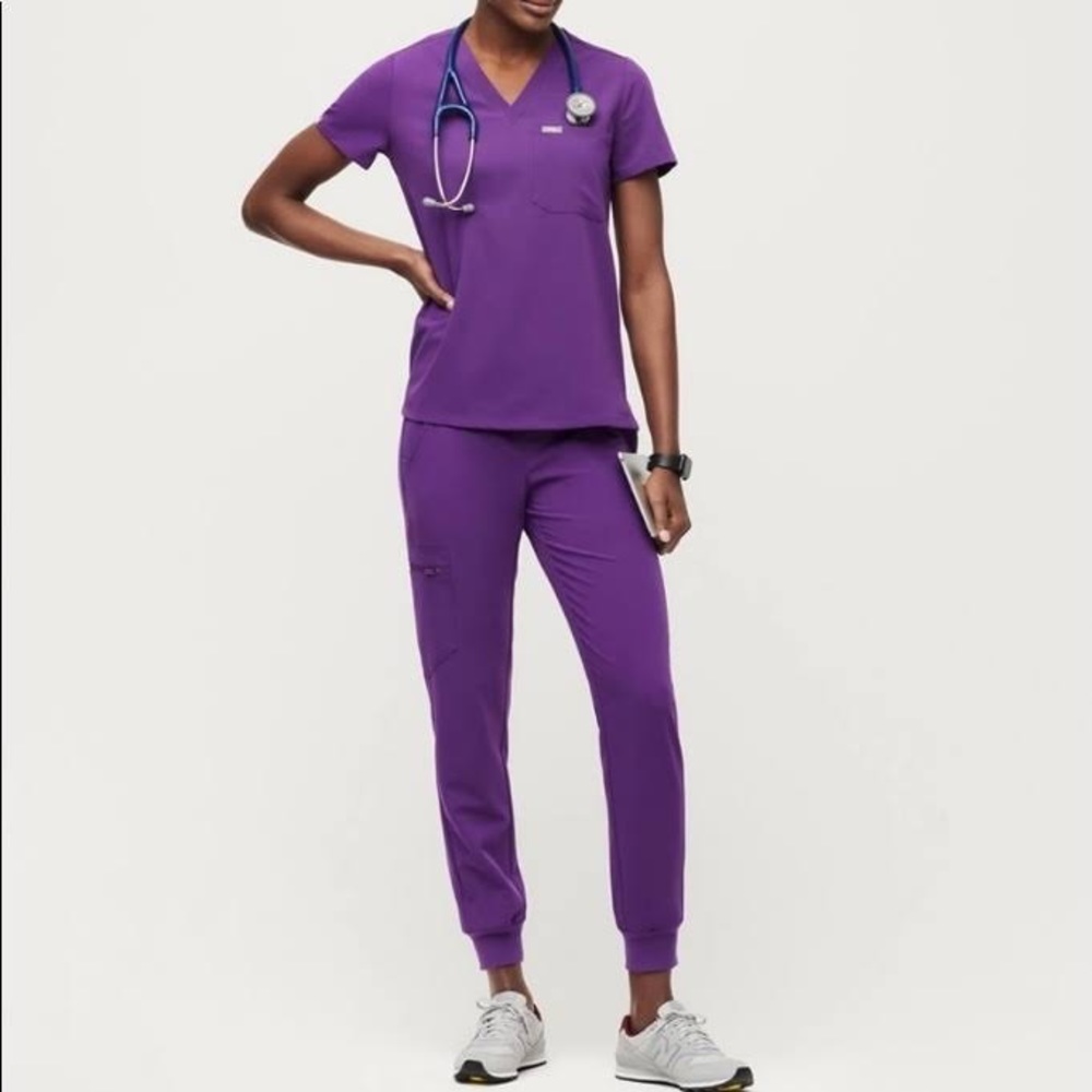 High Waisted Zamora™ Jogger Scrub Pants 2.0 — limited edition magic purple